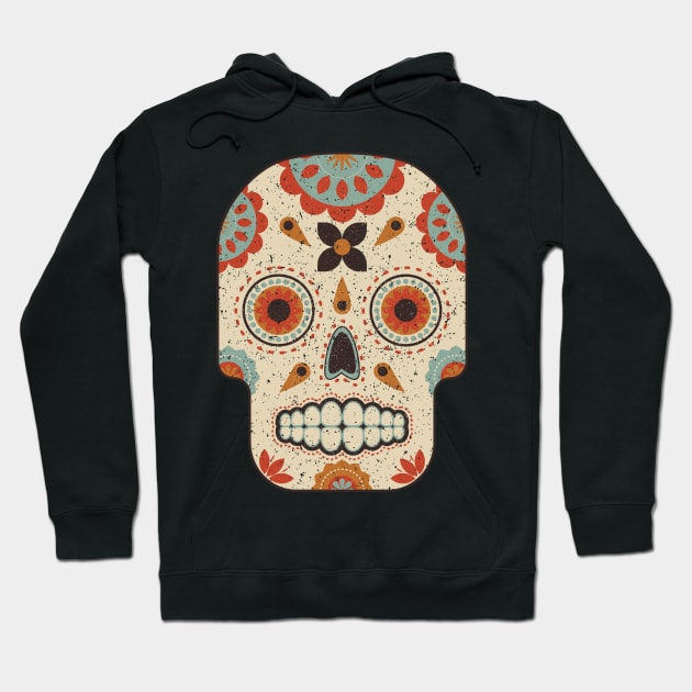 Dia De Los Muertos Day of the Dead Vintage Sugar Skull Hoodie by lucidghost